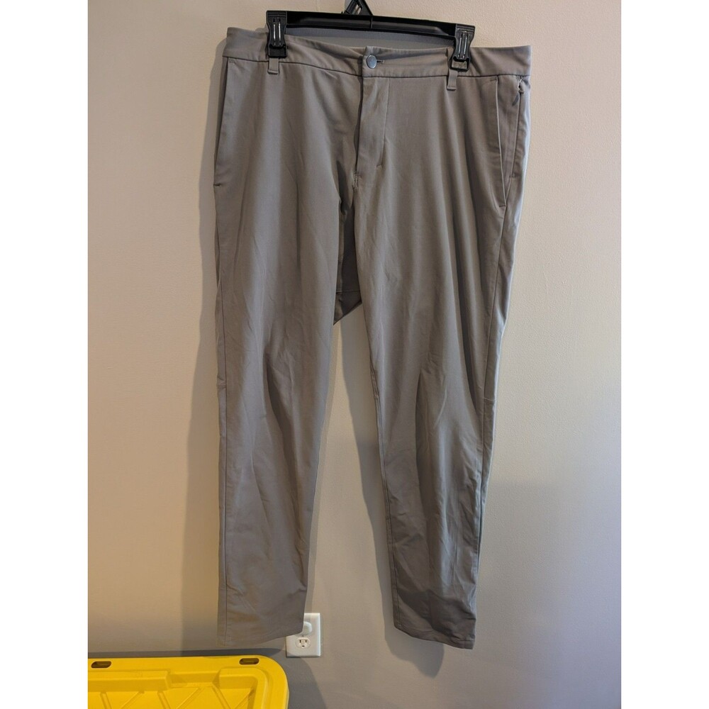 Lululemon Men's 34x32 ABC Classic Fit 5 Pocket Warpstreme Pants Gray Office